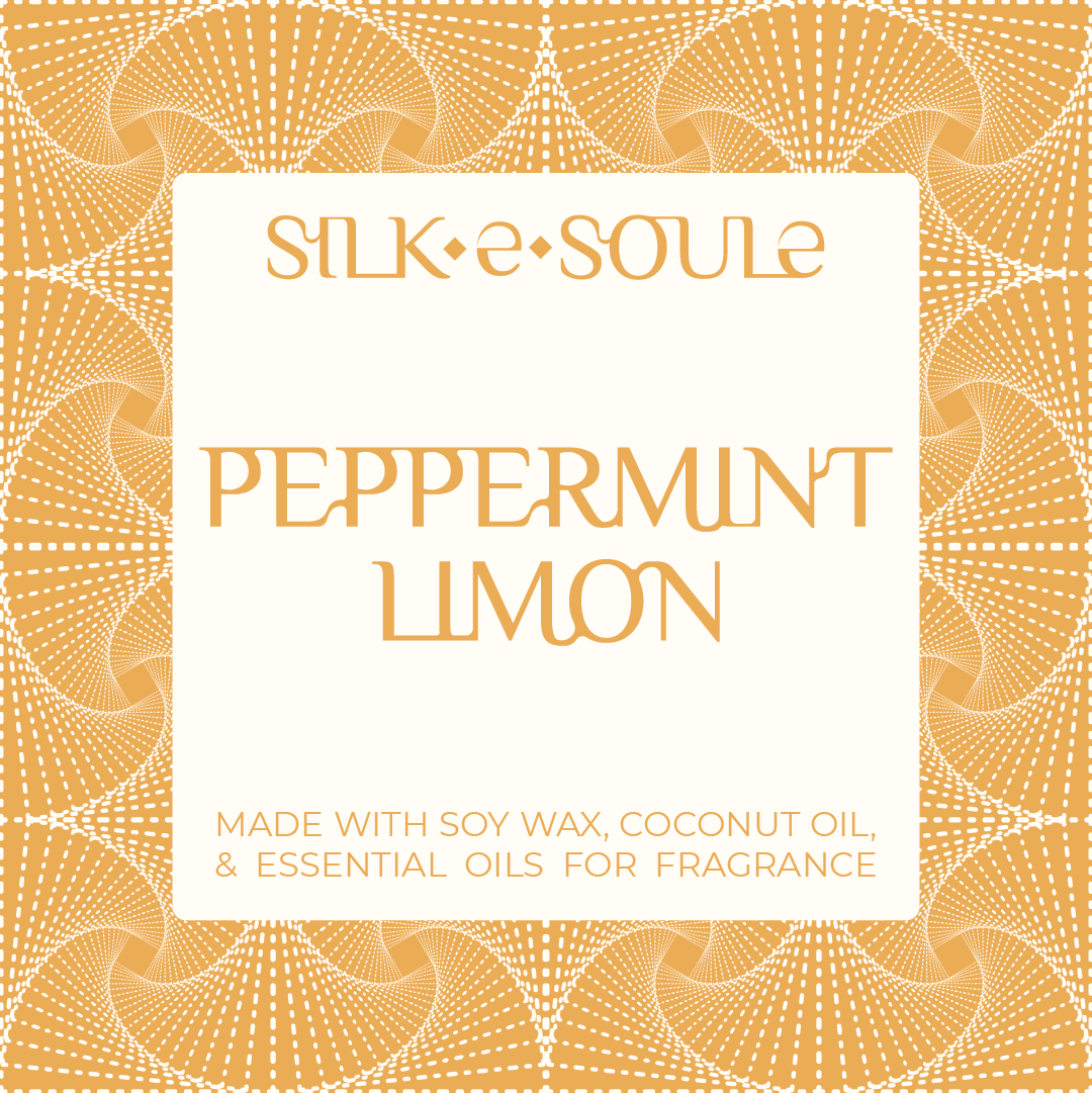 Elegant Premium, All-Natural Scented Soy Candle - PEPPERMINT LI'MON